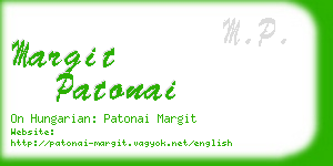 margit patonai business card